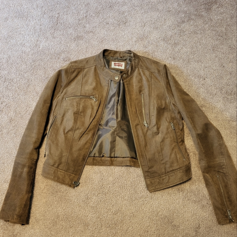 Suede leather jacket